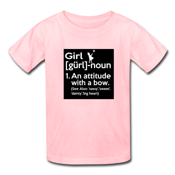 Girl Definition Kids' T-Shirt For Girls - pink