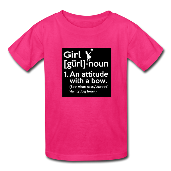 Girl Definition Kids' T-Shirt For Girls - fuchsia