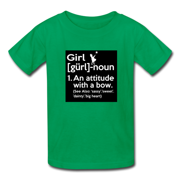 Girl Definition Kids' T-Shirt For Girls - kelly green