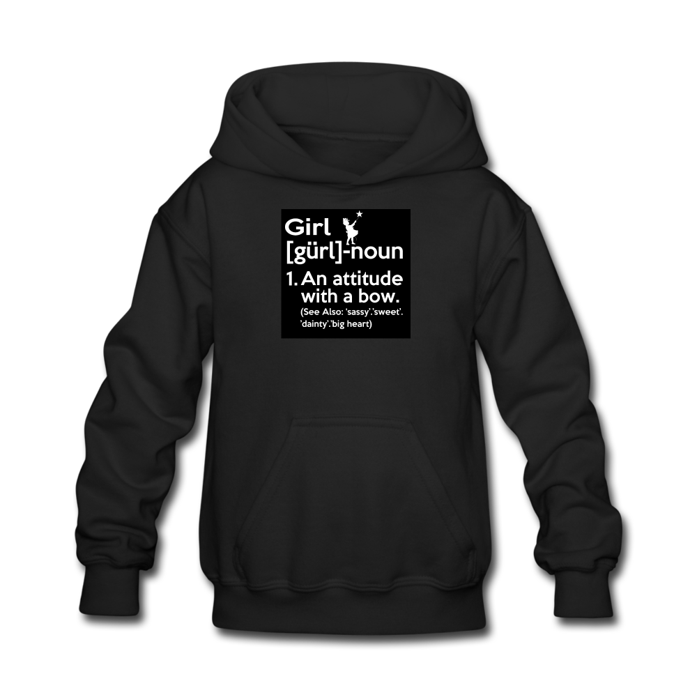 Girl Definition Kids' Hoodie For Girls - black