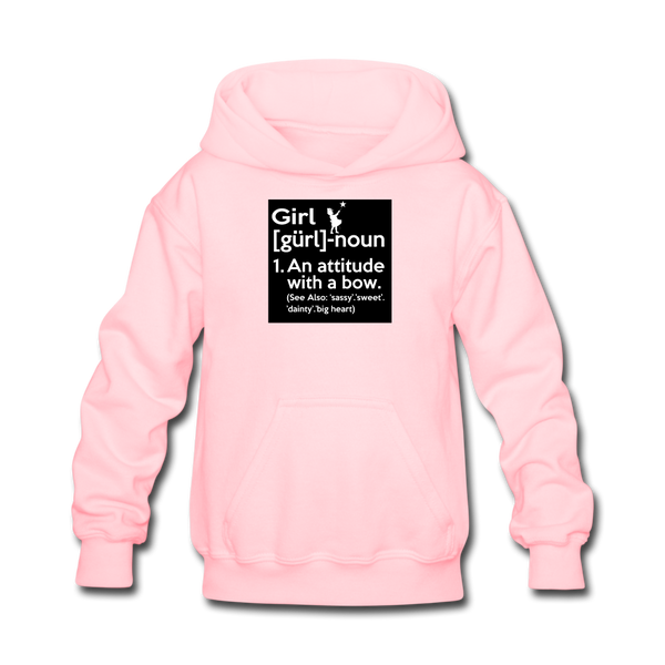 Girl Definition Kids' Hoodie For Girls - pink