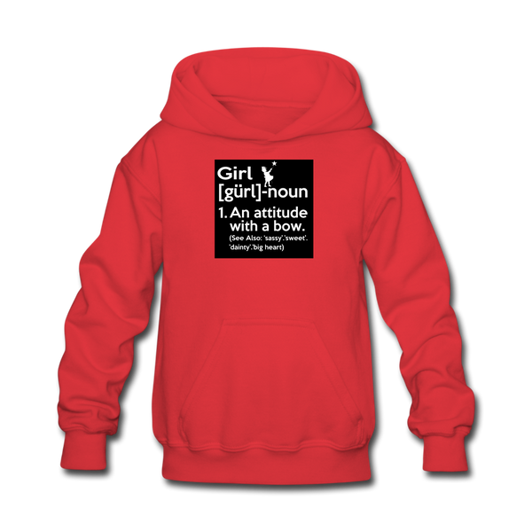 Girl Definition Kids' Hoodie For Girls - red