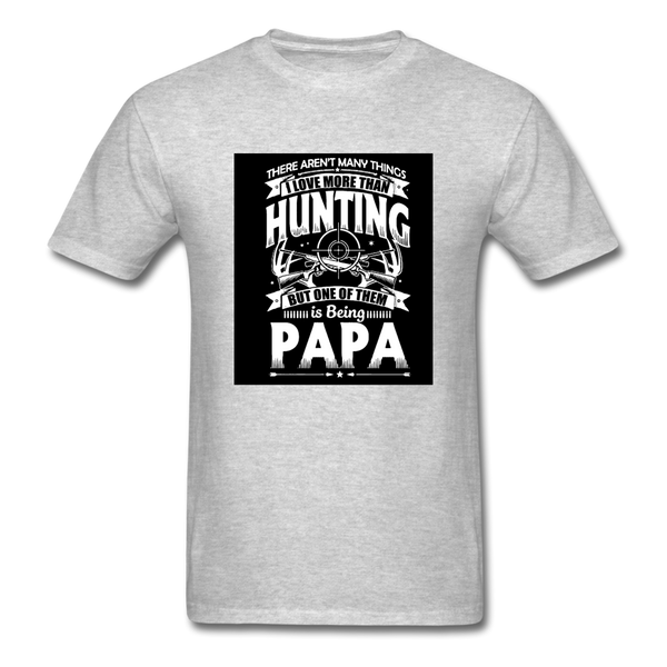 Hunting Papa Men's T-Shirt - heather gray