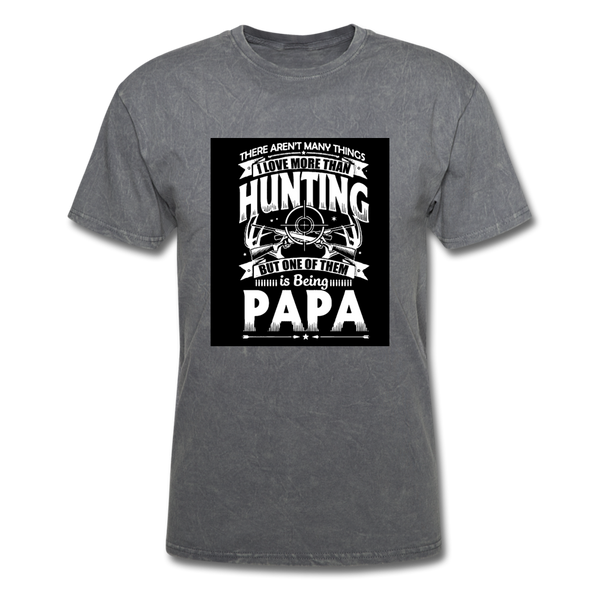 Hunting Papa Men's T-Shirt - mineral charcoal gray