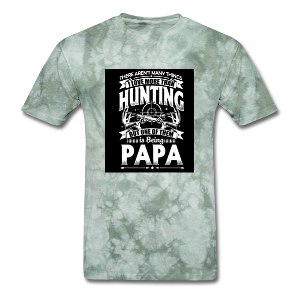 Hunting Papa Men's T-Shirt - military green tie dye