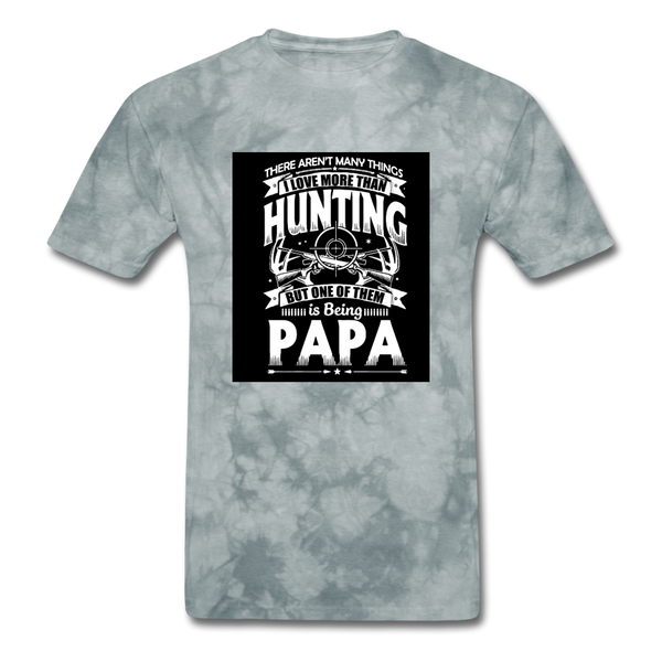 Hunting Papa Men's T-Shirt - grey tie dye