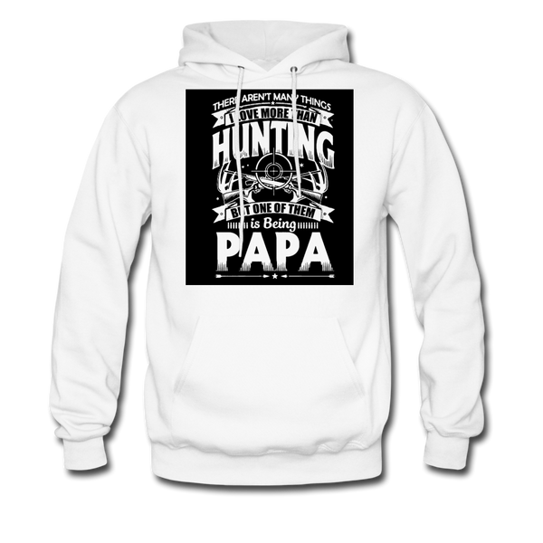 Hunting Papa Men's Hoodie - white