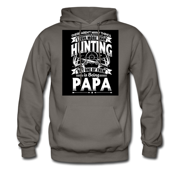 Hunting Papa Men's Hoodie - asphalt gray