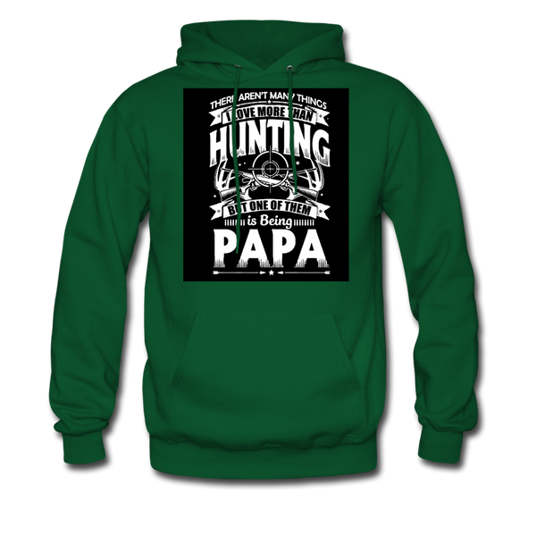 Hunting Papa Men's Hoodie - forest green