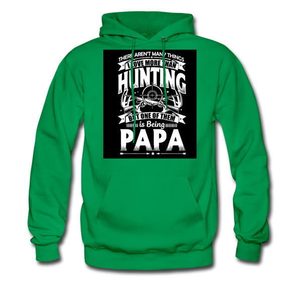 Hunting Papa Men's Hoodie - kelly green