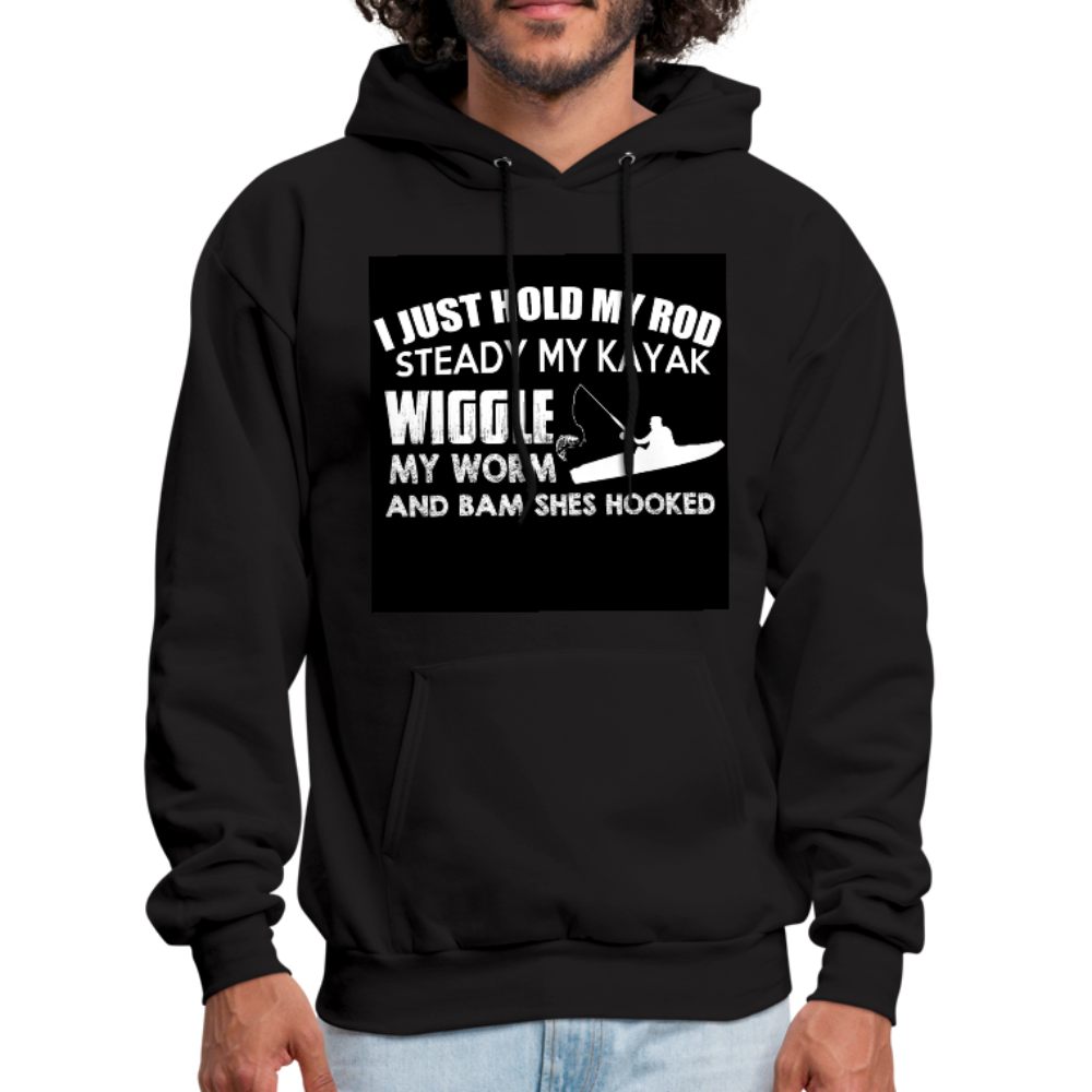 I Just Hold My Rod Steady My Kayak Men's Hoodie - black