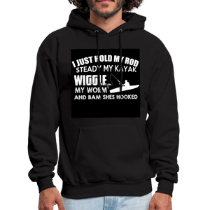 I Just Hold My Rod Steady My Kayak Men's Hoodie - black