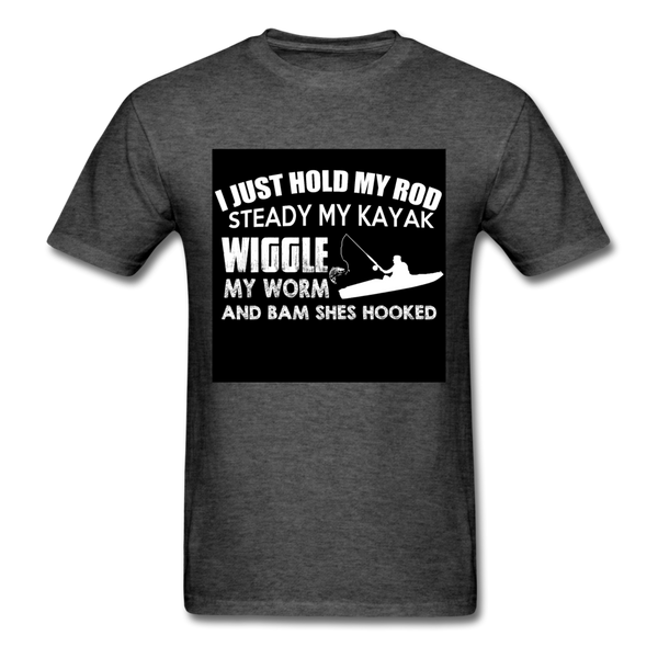 I Just Hold My Rod Steady My Kayak Men's T-Shirt - heather black