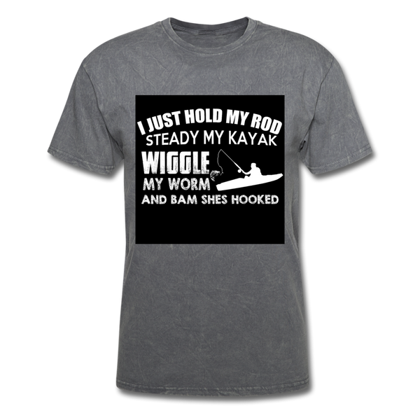 I Just Hold My Rod Steady My Kayak Men's T-Shirt - mineral charcoal gray