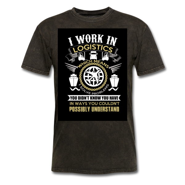 I Work In Logistics Men's T-Shirt - mineral black