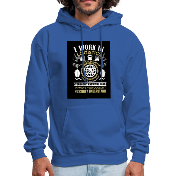 I Work In Logistics Men's Hoodie - royal blue