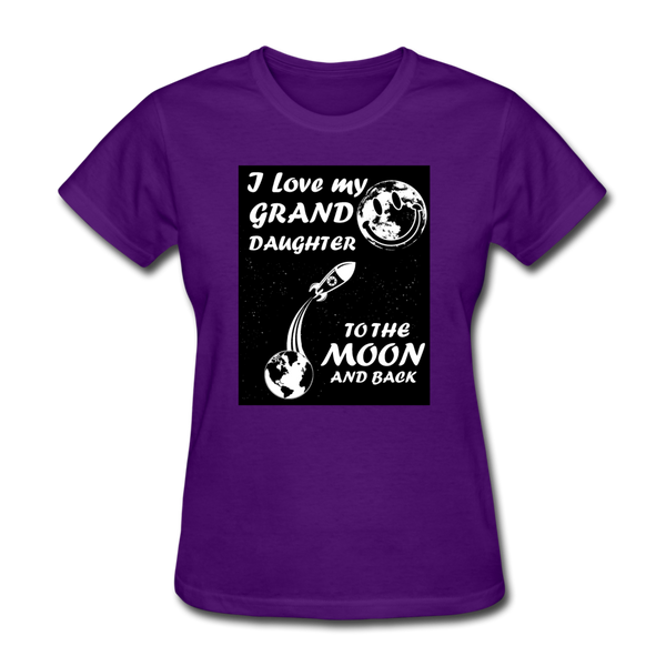 I Love My Granddaughter To The Moon & Back Women's T-Shirt - purple