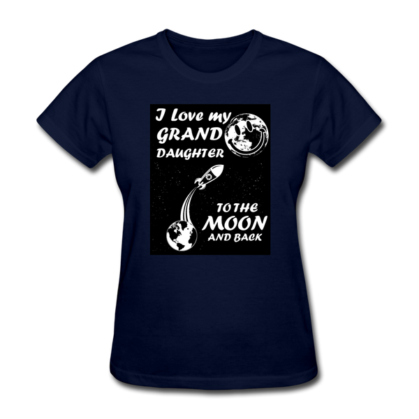 I Love My Granddaughter To The Moon & Back Women's T-Shirt - navy