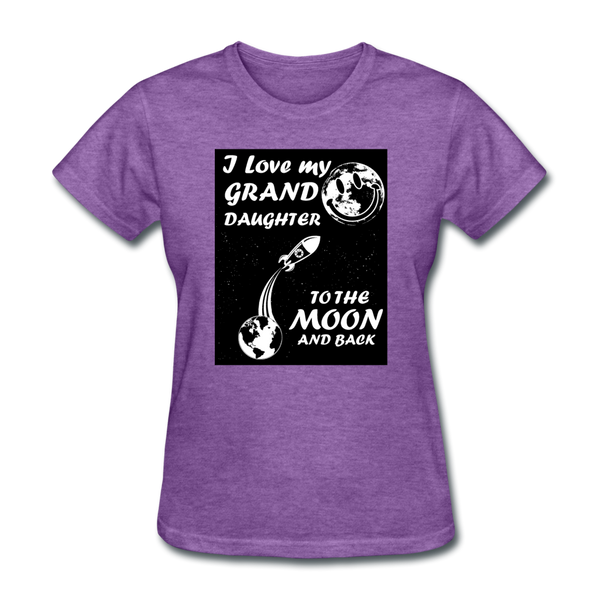 I Love My Granddaughter To The Moon & Back Women's T-Shirt - purple heather