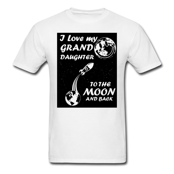 I Love My Granddaughter To The Moon & Back Men's T-Shirt - white