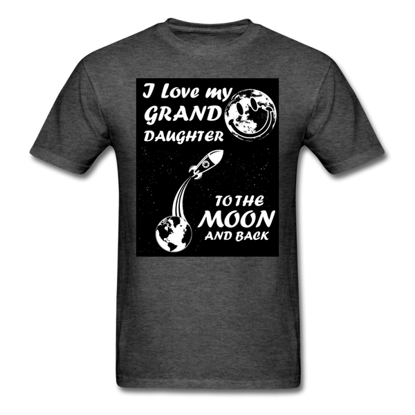 I Love My Granddaughter To The Moon & Back Men's T-Shirt - heather black