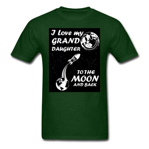 I Love My Granddaughter To The Moon & Back Men's T-Shirt - forest green