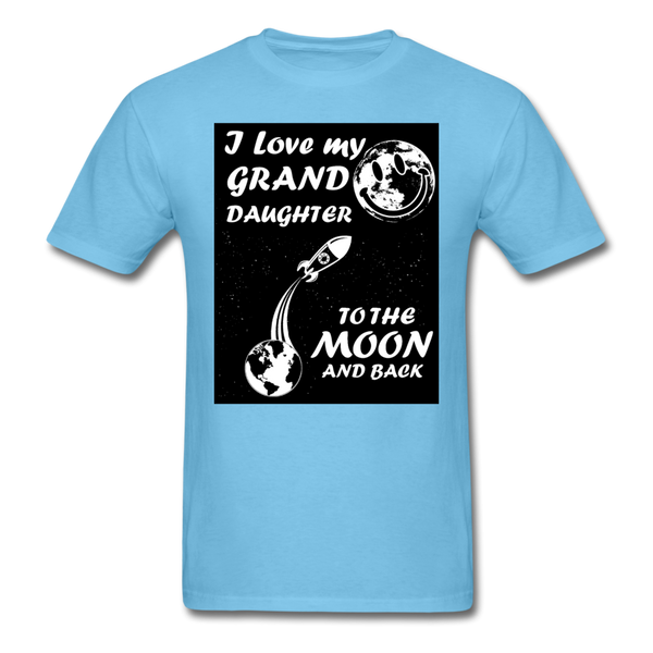 I Love My Granddaughter To The Moon & Back Men's T-Shirt - aquatic blue