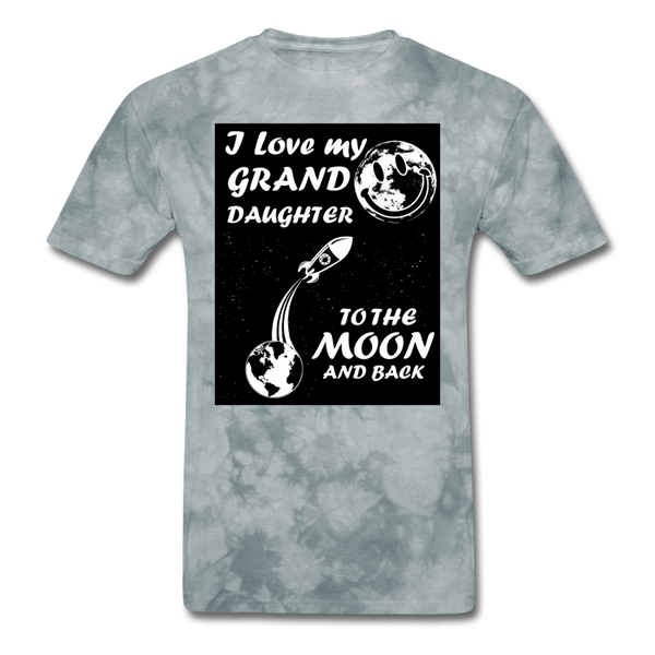 I Love My Granddaughter To The Moon & Back Men's T-Shirt - grey tie dye