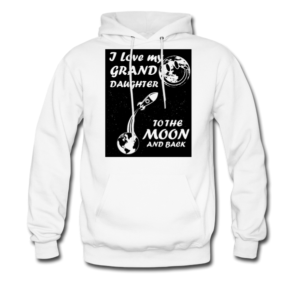 I Love My Granddaughter To The Moon & Back Men's Hoodie - white