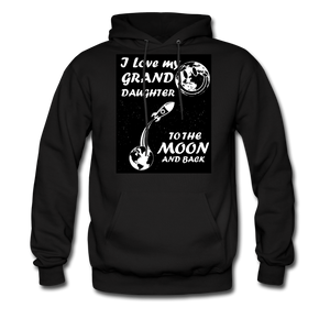 I Love My Granddaughter To The Moon & Back Men's Hoodie - black