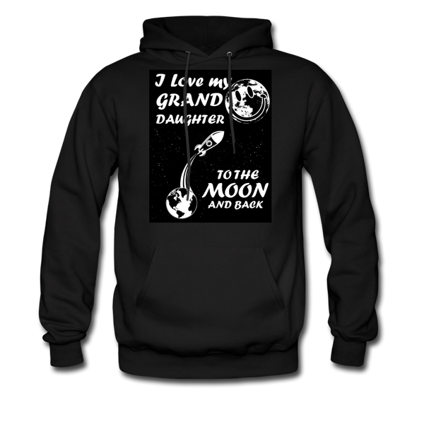 I Love My Granddaughter To The Moon & Back Men's Hoodie - black