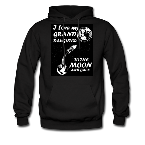 I Love My Granddaughter To The Moon & Back Men's Hoodie - black