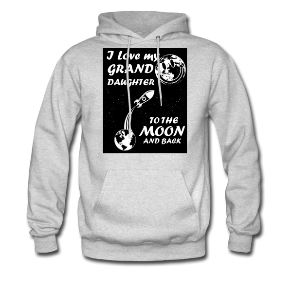 I Love My Granddaughter To The Moon & Back Men's Hoodie - ash 