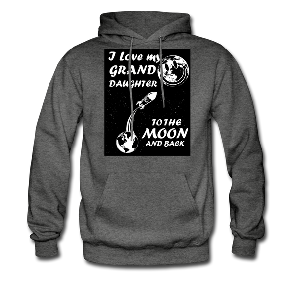 I Love My Granddaughter To The Moon & Back Men's Hoodie - charcoal gray