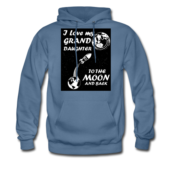 I Love My Granddaughter To The Moon & Back Men's Hoodie - denim blue