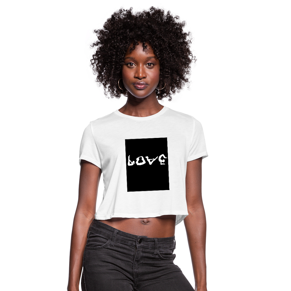 Love Yoga Women's Cropped T-Shirt - white