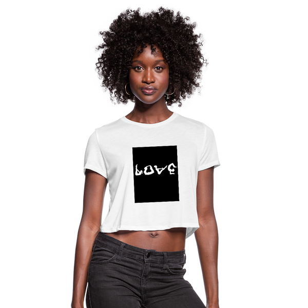 Love Yoga Women's Cropped T-Shirt - white