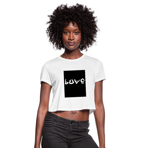 Love Yoga Women's Cropped T-Shirt - white