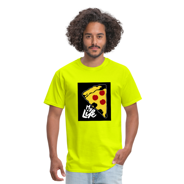 Pizza Men's T-Shirt - safety green