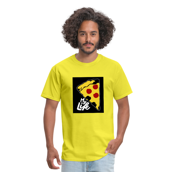 Pizza Men's T-Shirt - yellow