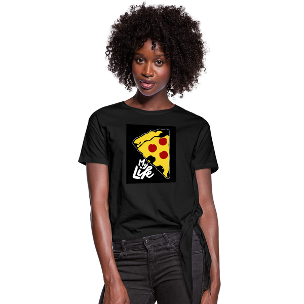My Life Women's Knotted T-Shirt - black