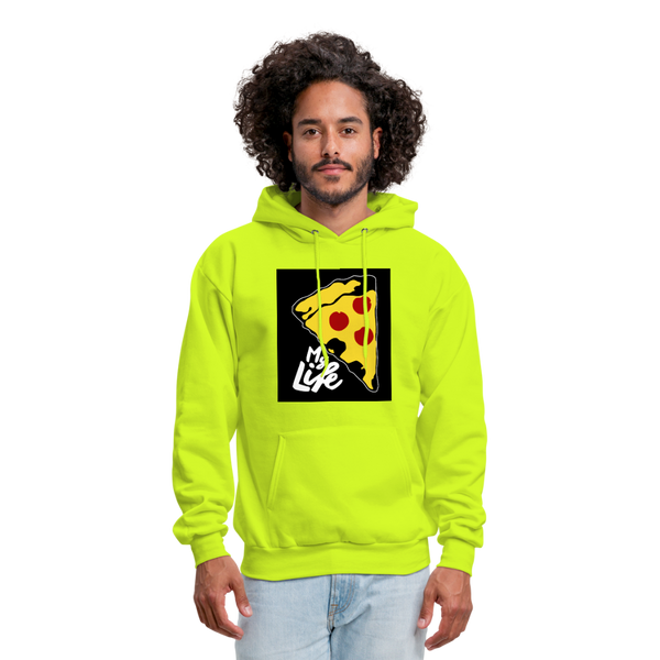 Pizza Men's Hoodie - safety green