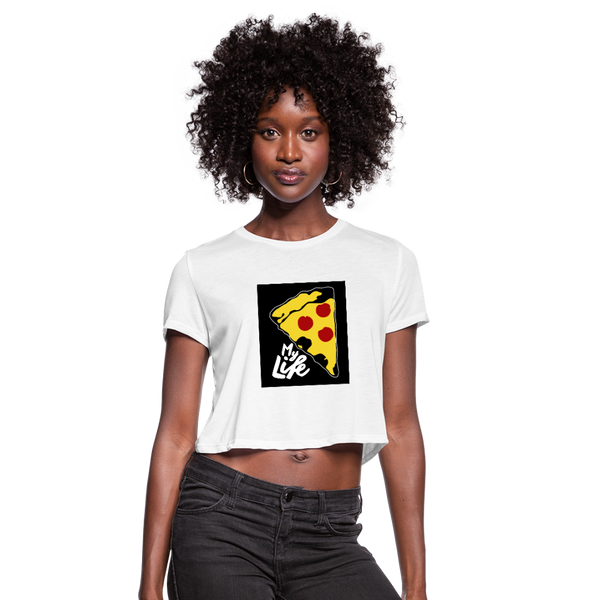 My Life Women's Cropped T-Shirt - white