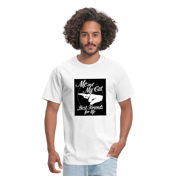 Me & My Cat Best Friends For Life Men's T-Shirt - white