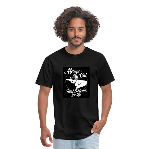 Me & My Cat Best Friends For Life Men's T-Shirt - black