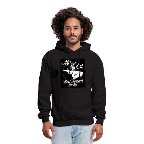 Me & My Cat Best Friends For Life Men's Hoodie - black