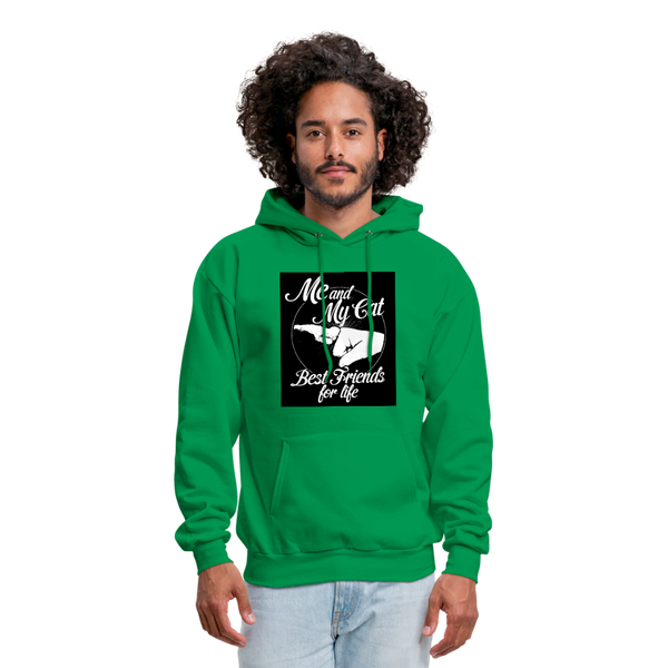 Me & My Cat Best Friends For Life Men's Hoodie - kelly green