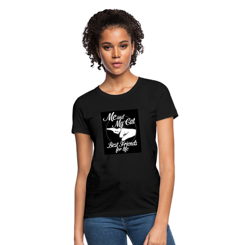 Me & My Cat Best Friends For Life Women's T-Shirt - black