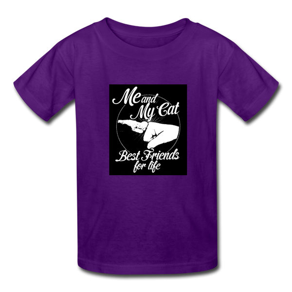 Me & My Cat Kids' T-Shirt - purple