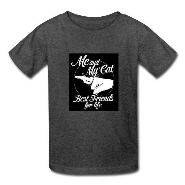 Me & My Cat Kids' T-Shirt - heather black